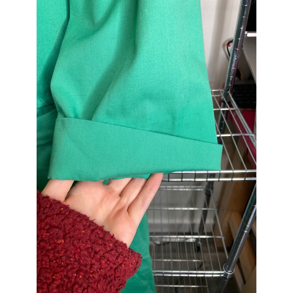 Vintage Paul Alfred LTD Green Midi Dress Sz 16 Belted Pockets‎ Career Secretary - Picture 9 of 11